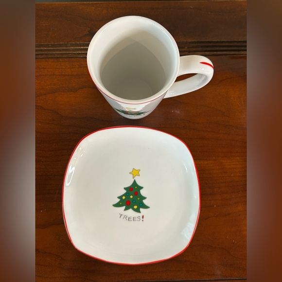 Fitz and Floyd Essentials “Merry Christmas” Mug and Plate Set - Picture 3 of 6